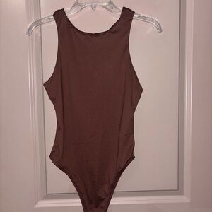SHEIN Brown Sleeveless Bodysuit